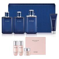 O HUI Meister for Men Fresh Skin 100ml 2p + Lotion 110ml + Cleansing Foam 40ml + Miracle Moisture Miniature Basic Cosmetics 3-piece Kit, 1 set white