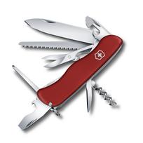VICTORINOX Outrider Peilis Raudonas Lauko Žvejybos Šveicarijos Armijos Peilis Daugiafunkcis Peilis Kempingui Pjūklas Pridedamas Pagamintas Šveicarijoje Jutoku Peilis su 14 Funkcijų raudona