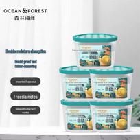 OCEAN&FOREST Scented Activated Carbon Dehumidifier & Odor Absorber, 5-Pack gray