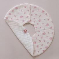 Mumu & Dudu 360 rolling bib 15 colors double-sided gauze bib for newborn baby, pink, 1 piece gray