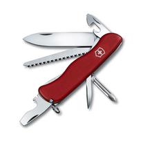 „VICTORINOX Trailmaster“ daugiafunkcinio peilio nelaimių prevencijos prekės kalnams apima šveicariškus gaminius su 12 mažų kompaktiškų laipiojimo peiliu „Jutoku“, raudona