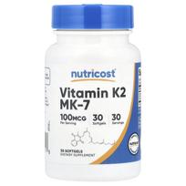 Vitamin K2 Mk-7, 100Mcg, 30 Softgels