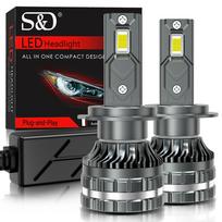 2vnt H7 H4 Led priekinių žibintų lemputės 6000K H1 H3 H8 H11 Led 9005 HB3 9006 HB4 automatinė lempa 9012 Hir2 didelės galios 200W 160000LM Canbus CSP lustai priekinis žibintas H7 gray