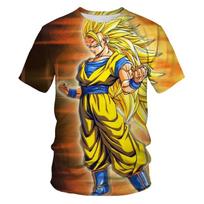 Vasaros mados anime Dragon Ball Son Goku 3D spausdinti vaikiški marškinėliai Kasdieniai marškinėliai berniukui mergaitei Unisex vaikiški drabužiai marškinėlių viršūnės 130 yellow