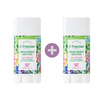 [2 pieces included] Ellencilla Green Energy Sun Stick 16gx2, 16g, 2 pieces white