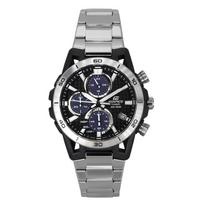 „Casio Edifice Sospensione“ analoginis chronografas su nerūdijančio plieno pilku ciferblatu, saulės energija varomas EQS-960D-1AV 100M vyriškas laikrodis pilka