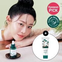 ROUND LAB PINE CALMING CICA AMPOULE 30ml Set (+Cream 10mL) black