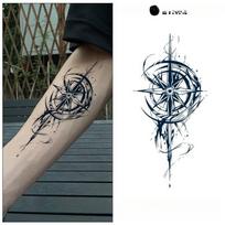 Kompaso tatuiruotės lipdukas dilbiui chna pusiau permanentinė vandeniui atspari tatuiruotė gray