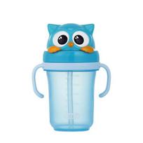 Edison Friends neišsiliejantis trimačio šiaudelio puodelis 2 300 ml, pelėda mėlyna, 1 vnt. blue