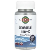 KAL, Liposomal Iron + C, 30 Veggie Capsules
