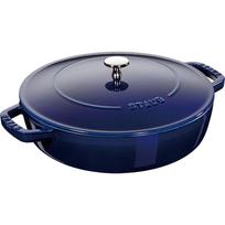 staub Kepimo keptuvė Granblue Dviguba rankena Ketaus Emaliuotas puodas Seklus Sukiyaki Suderinamas su IH Japoniškas Blaiser  Blazer 24cm  [Įgaliotas produktas] 40511-477 gray