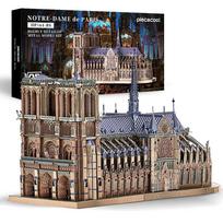 Piececool 3D Dėlionė Notre Dame Katedra Garsus Paryžiaus Architektūros Pastatas 3D 3D Dėlionė Metalinė Nano Dėlionė Reikalingas Metalinis Surinkimas Be Klijų gray