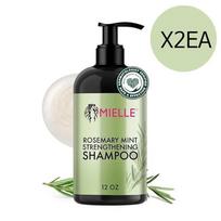 Mielle Organic Rosemary Mint Biotin Shampoo 348ml x 2 black