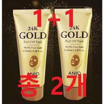 Anju Professional 24K Gold Peel Off Pack 100ml, 1 pack, 2 pieces beige