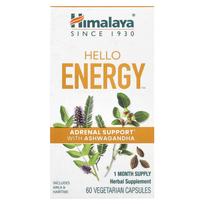 Himalaya, hello energy, promote adrenal health with ashwagandha, 60 veggie capsules
