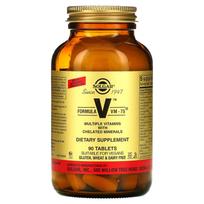 Solgar, Formula V, VM-75, Daugiakomponentiniai vitaminai su chelatiniais mineralais, 90 tablečių
