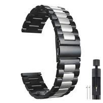 20mm 22mm nerūdijančio plieno apyrankė, skirta Samsung Galaxy Watch 7 6 5 4 5Pro 40/44mm 4/6 Classic 43 47mm metalinė juosta, skirta Huawei GT5 4Pro 22mm gray