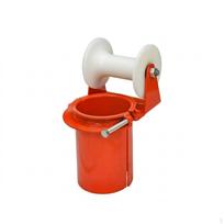 Pipe-Mouth Cable Guide Low-Friction Laying Pulley Compact for Electricians Pipe Mouth 120MM red