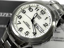 CITIZEN flawed Wrist circumference Attesa Watch List yen Day Date Titanium Watch [Slightly 19.7cm] Eco-Drive gray