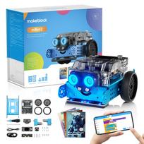 Makeblock mBot2 Programuojamas Robotas Kodavimo Robotas Vaikams Scratch Python AI Mokymosi Robotas su Programavimo Palaikymu WiFi IoT AI Technologija Mokytis mėlyna