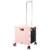 Tri-polar Foldable Shopping Cart Trolley TP5532 šviesiai rausvos spalvos