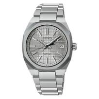 SEIKO Astron serija 100 metrų atsparumas vandeniui kalendorius laiko skirtumo reguliavimas saulės energija veikiantis kvarcinis titano dirželis 36 mm vyriškas laikrodis sidabrinis ciferblatas SBXY099 mėlyna