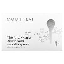 1 Mount Lai Acupressure Rose Quartz Gua Sha Tool gray