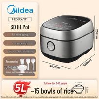 Midea Slim V Series IH Smart Rice Cooker Pro 5L gray