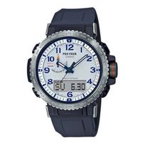 Casio PRO TREK serija-Diskinis dvigubas ekranas Lauko alpinizmas Saulės energija varomas Mechaninis pojūtis Protingas Šešių biurų radijo bangos su PRW-50YAE-2PR sidabras