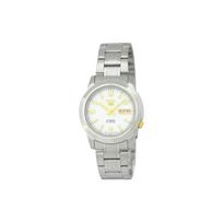Seiko Waterproof Quartz Movement Stainless Steel Strap Watch Men Watches White SNKK07K1 Silver Strap white