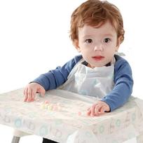 Babyclaw disposable self-directed baby food baby bib 10p, blue, 10 pieces beige