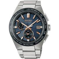 Vyriškas Seiko SBXY053 (ASTRON NEXTER „Solar Radio World Time“ vyrų metalo grupė) Apvalus laikrodis sidabrinis
