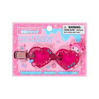 Sanrio Bangs Clip (#SanrioGakuenKiramekiSai) My Melody Acrylic and Steel Hair Clip for Makeup, Meals, and Desk Work, Ages 3+, 125091 pink