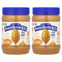 Peanut Butter & Co. Old Fashioned Smooth Peanut Butter, 454g (16 oz) - 2 Pack blue