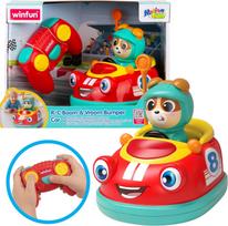 Valdoma mašinėlė kūdikiui su garsais ir šviesomis „Bumper Car”, Winfun