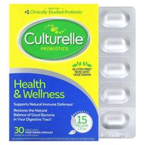 Culturelle, probiotic, health and wellness, 15 billion CFU, 30 veggie capsules taken once a day
