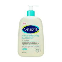 Cetaphil Exfoliating SA Wash 473ml Promotion (+Shower Sponge Free) Exfoliating Wash 473ml (single product, no sponge) white