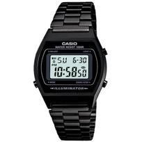 Casio Digital Watch B640WB-1A Unisex Black IP Retro Vintage 1/100 Second Stopwatch 50m juoda