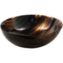 Parker Genuine Cow Horn Palm Stirrer Shaving Ball black