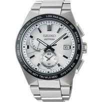Seiko Men's SBXY049 (ASTRON NEXTER „Solar Radio World Time“ vyrų metalo grupė) Apvalus laikrodis sidabrinis
