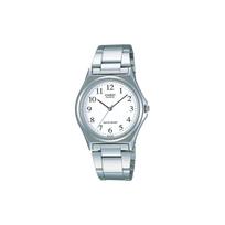 Casio Standard Series 50M Waterproof Fashion Quartz Movement Stainless Steel Strap Watch Men watches White MTP-1130A-7BRJH Silver Strap gray