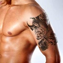 Vyturio tatuiruotės lipdukas H059 Tatuiruotė chna Didelio dydžio Trumpomis rankovėmis Šlapio stiliaus Vandeniui atsparus, 1 vnt., Karpis black
