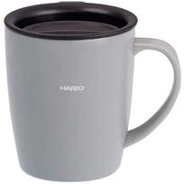 Hario Puodelis Butelis pilkas 300ml HARIO izoliuotas puodelis su dangteliu SMF-300-GR white
