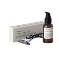 Lazy Society 5-blade razor starter kit, shaving handle + 5-blade cartridge + Cica shaving gel 2.3 50ml, 1 set gray