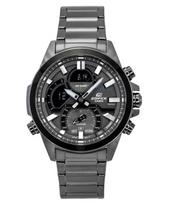 Casio „Edifice“ išmaniojo telefono jungties modelis „Bluetooth“ analoginis skaitmeninis pilkas ciferblatas kvarcinis ECB-30DC-1B 100M vyriškas laikrodis pilka
