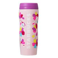 STARBUCKS Starbucks SAKURA2024 Carved Stainless Steel Bottle Colorful Petal 355ml Sakura Sakura Sakura 2024 Tumbler Coffee Starbucks Pink Cute Stylish white