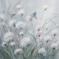 Paveikslas aliejiniais dažais tapytas, kiaulpienė, 60 × 60 cm