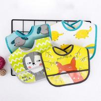 Infant baby food waterproof bib Koby Pocket, elephant, 1 piece yellow