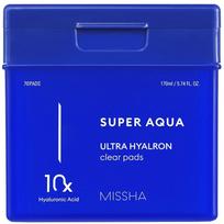 Missha Super Aqua Ultra Hyalon valomieji padeliai 170ml, 70 vnt., 1 vnt. blue