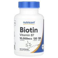 Nutricost, biotinas, 10 000 mcg, 120 kapsulių